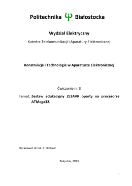 Politechnika Białostocka - dr inż. Andrzej Holiczer