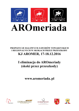 KJ AROMER, 17-18.12.2016 I eliminacja do AROmeriady (skoki