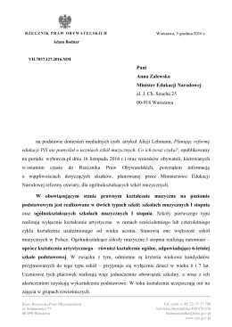 zob. artykuł Alicji Lehmann, Planując reformę edukacji PiS nie
