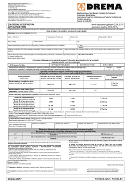 form A1_zgłoszenie uczestnictwa_DREMA_2017