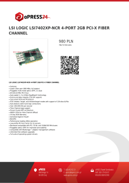 lsi logic lsi7402xp-ncr 4-port 2gb pci-x fiber channel