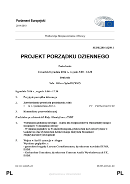 PL PL PROJEKT PORZĄDKU DZIENNEGO