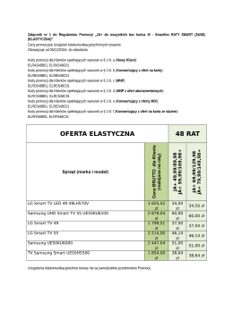 Załącznik nr.1 do Regulaminu Promocji