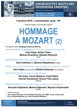 Poster - Uniwersytet Muzyczny Fryderyka Chopina