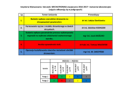 MECHATRONIKA stacjonarne 2016-2017