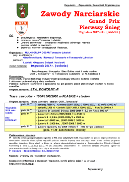 Regulamin zawodów - Tomaszów Lubelski
