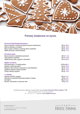 Potrawy świąteczne na wynos