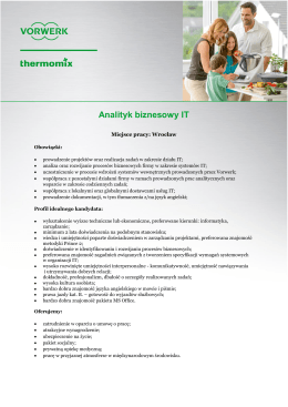 Analityk biznesowy IT