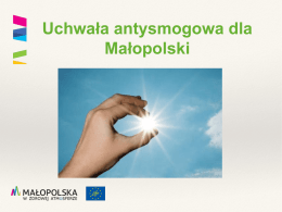 Uchwała antysmogowa dla Małopolski