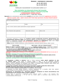 formularz zgłoszeniowy