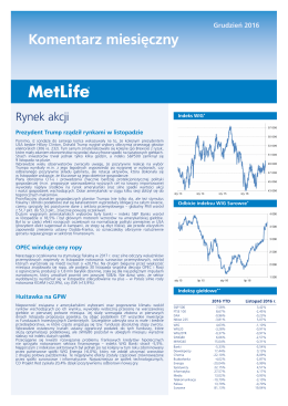 MetLife_komentarz rynkowy miesięczny grudzień 2016