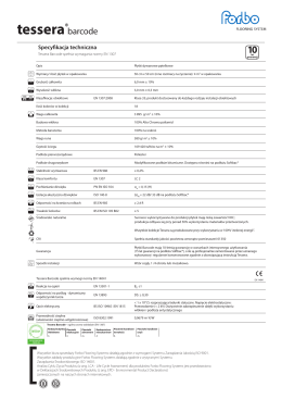 Forbo Tessera Barcode Specyfikacja techniczna