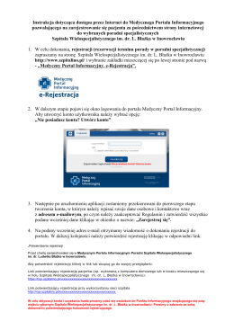 e-Rejestracja - Szpital Wielospecjalistyczny im. dr. L. Błażka w