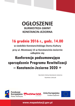 ogłoszenie - Konstancin