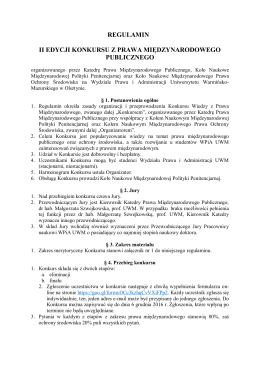 regulamin ii edycji konkursu z prawa międzynarodowego publicznego