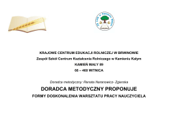 DORADCA METODYCZNY PROPONUJE