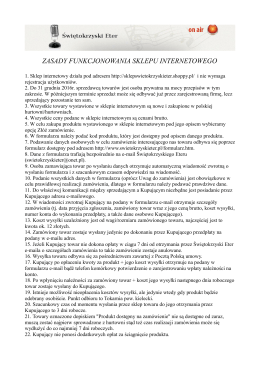 Zasady sprzedaży - Świętokrzyski Eter