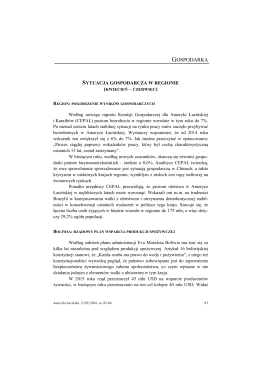 Sytuacja gospodarcza w regionie (styczeń