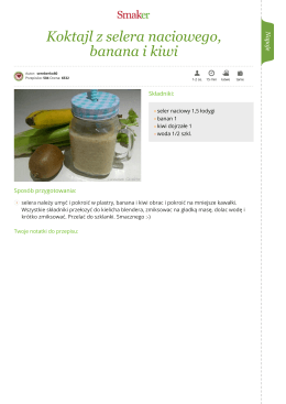 Koktajl z selera naciowego, banana i kiwi