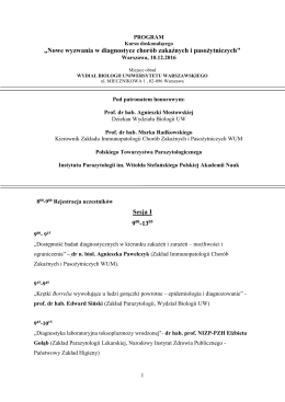 Spis doniesień na VII Konferencję „Niebezpieczne