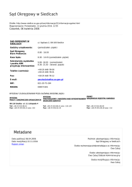 Generuj PDF - Sąd Okręgowy w Siedlcach