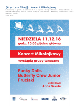 [Krynica – Zdrój]: Koncert Mikołajkowy