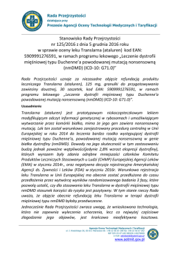 Stanowisko Rady Przejrzystości nr 125/2016 z dnia 5 grudnia 2016