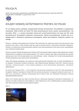 policja.pl kolejny konwój zatrzymanych przybył do polski