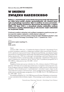 W IMIENIU ZWIĄZKU RADZIECKIEGO