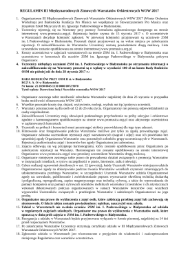 Regulamin - Pro Musica