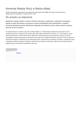 Generuj PDF - Komenda Miejska Policji w Bielsku