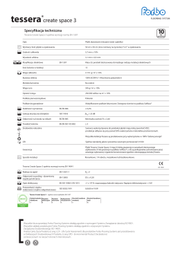 Forbo Tessera Create Space3 Specyfikacja