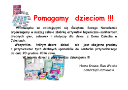 Pomagamy dzieciom !!!