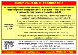 změny v MHD od 11.12.2016