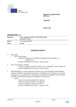 15319/16 js/jhu 1 GIP 1B Nelegislativní činnosti 1. Jižní Súdán