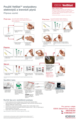 Použití VetStat™ analyzátoru