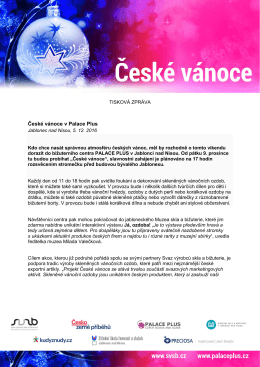 Česk&eacute; v&aacute;noce v Palace Plus - Muzeum skla a bižuterie v Jablonci