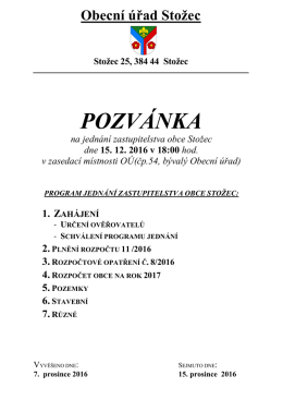 pozvánka