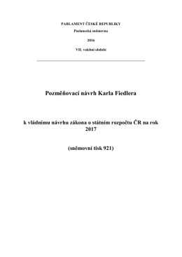 Pozměňovac&iacute; n&aacute;vrh Karla Fiedlera