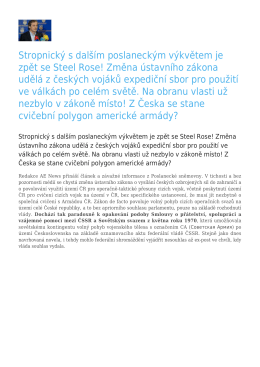Stropnický s dalším poslaneckým výkvětem je zpět se
