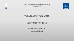 Prezentace aplikace PowerPoint - Svaz strojírenské technologie