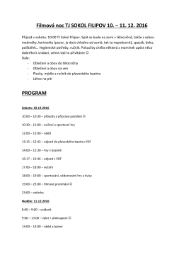 Filmová noc 2016 – PROGRAM