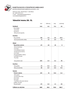 Vánoční menu 26. 12.