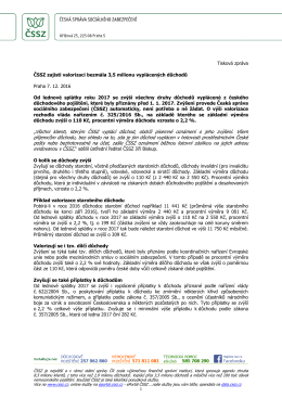 ČSSZ zajist&iacute; valorizaci bezm&aacute;la 3,5 milionu vypl&aacute;cen&yacute;ch důchodů