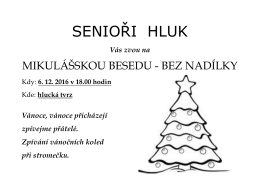 Mikulášská seniorská beseda