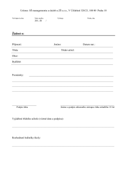 Obecn&aacute; ž&aacute;dost (ve form&aacute;tu *) - Středn&iacute; &scaron;kola managementu a