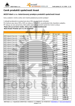 ceník Avast PDF - Avast Pro Antivirus 2015