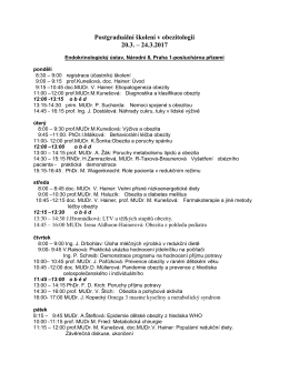 Postgraduální školení v obezitologii 20.3. – 24.3.2017