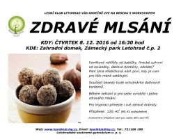 zdravé mlsání - Letohradské soukromé gymnázium