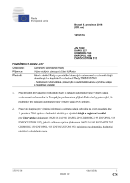 15191/16 vho/AJ/rk 1 DGD 1C 1. Před přijetím prováděcího